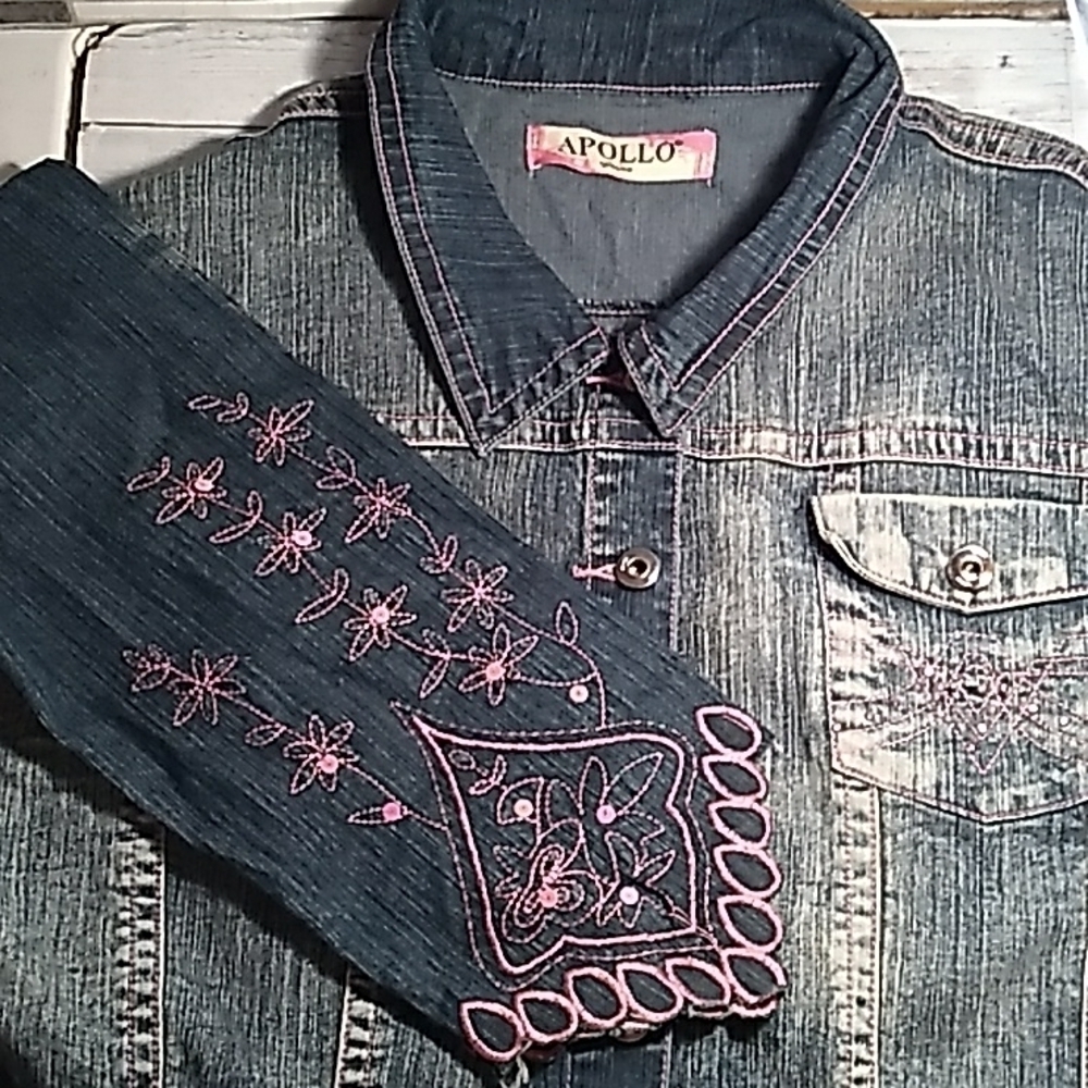 Apollo cropped jean jacket 3XL denim